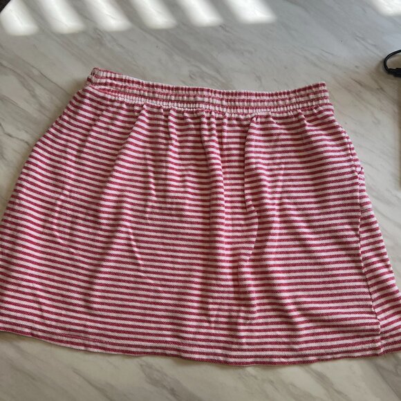 Max Studio Red and White Striped Casual Skirt Size Large - Picture 3 of 6